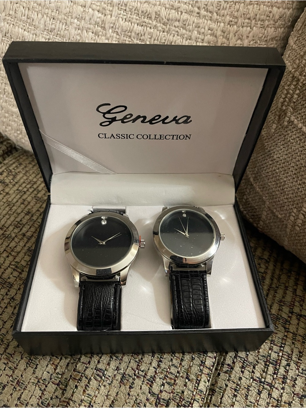 Geneva Classic Collection His & Hers Quartz Watch Gift Set